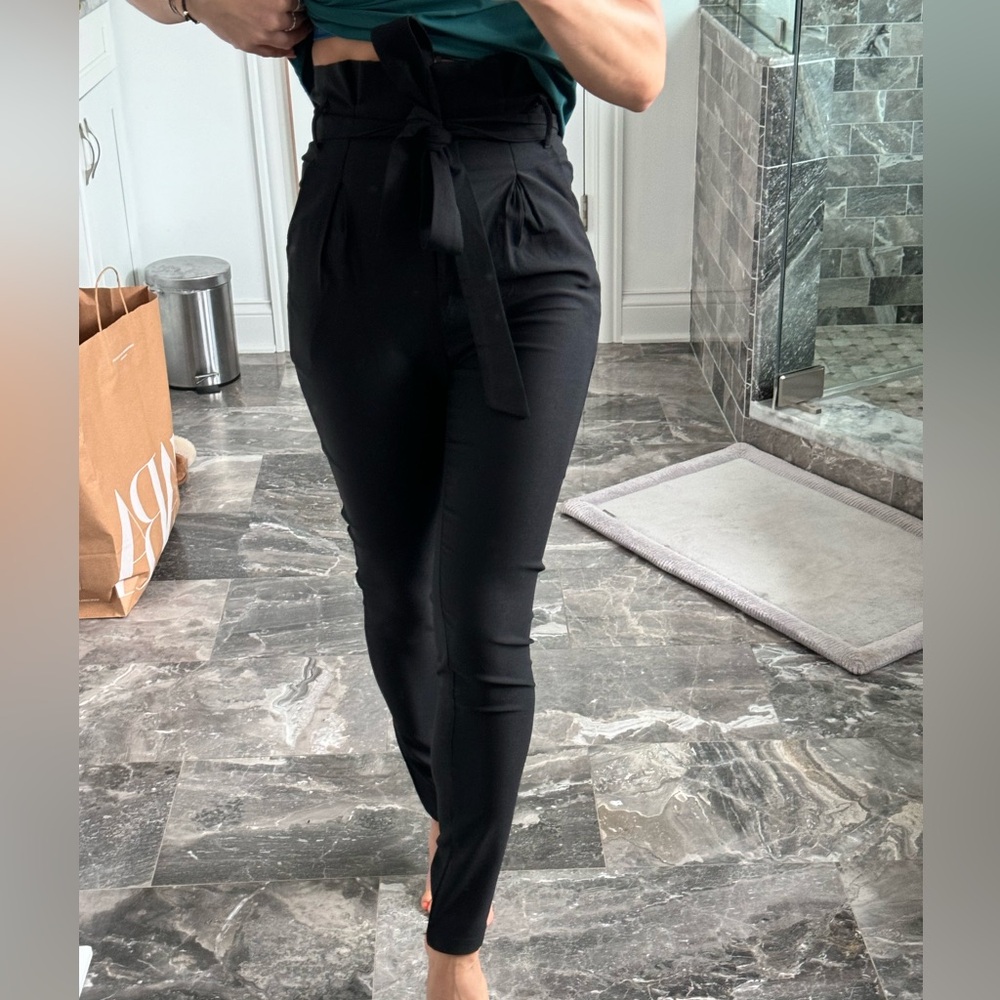 Windsor paper bag skinny pants